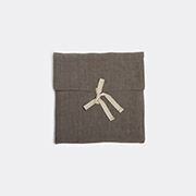 once milano cocktail napkins, set of five, charcoal