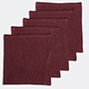 once milano cocktail napkins, set of five, wine