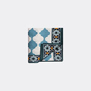 la doublej 'plaza' linen tablecloth, medium, blue