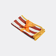 la doublej 'riviera mattone' linen napkin, set of two, multicolor