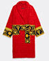 versace 'i love baroque' bathrobe, red