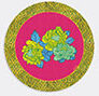 Lisa Corti 'masonite' Round Placemat, Set Of Two, Kauai Fuxia