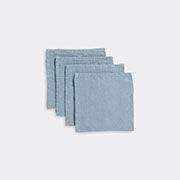 Once Milano Napkins, Set Of Four, Light Blue