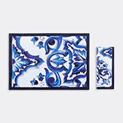 Dolce&Gabbana Casa 'blu Mediterraneo' Linen Placemat And Napkin Set