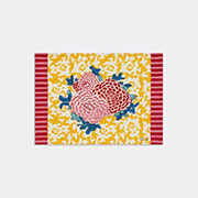 Lisa Corti 'arabesque Corolla' Placemats, Set Of Four, Red And Yellow