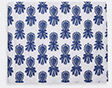 La DoubleJ 'pineapple Blu' Tablemat, Set Of Two