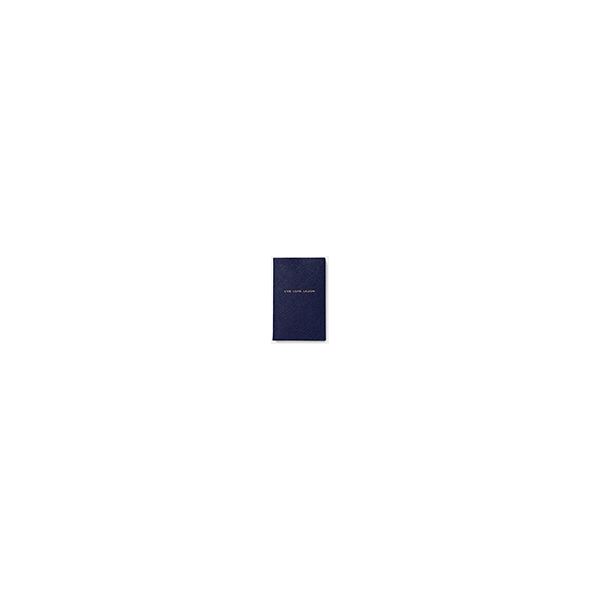 smythson 'live love laugh' notebook, navy