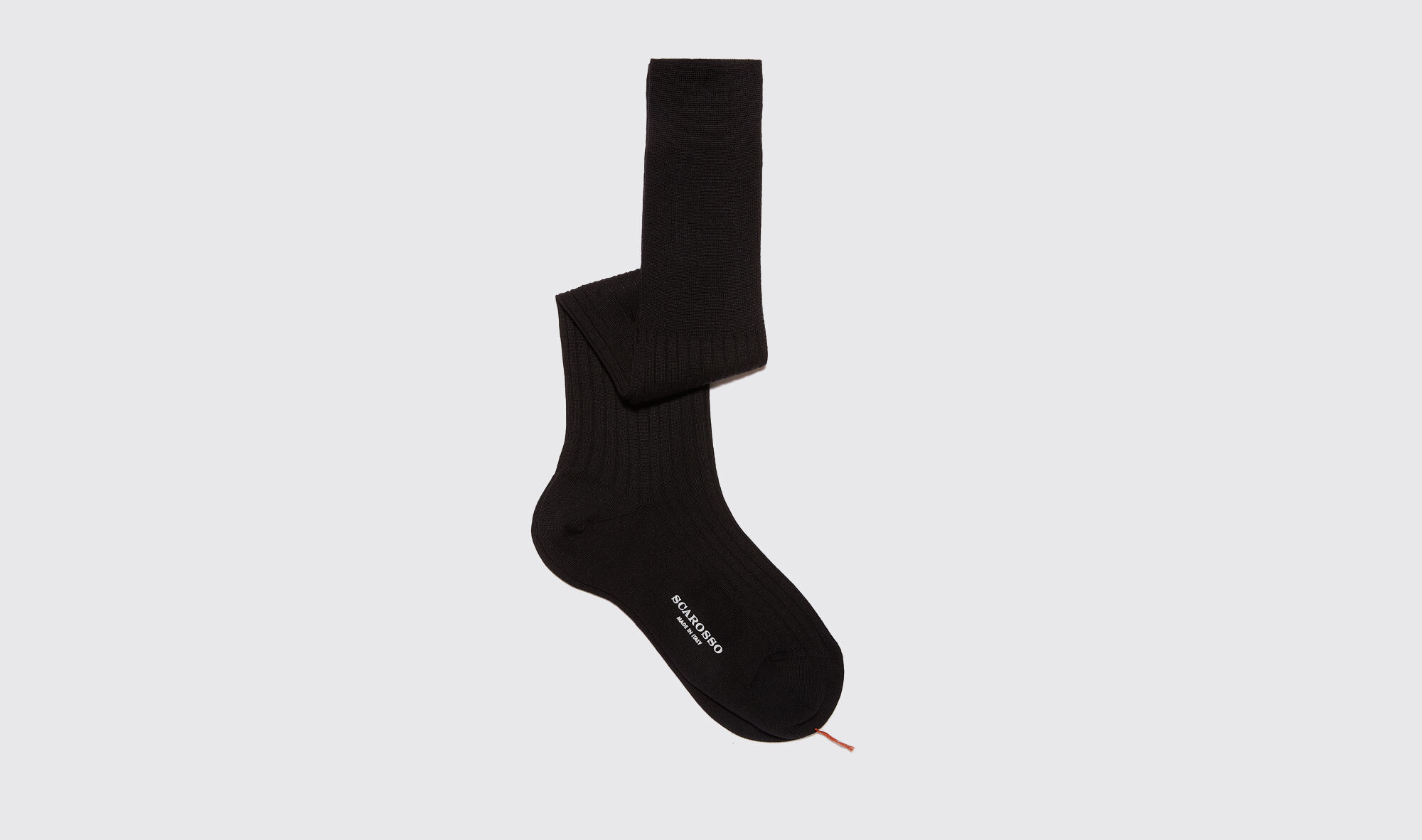 Scarosso Black Wool Knee Socks - Uomo Prima Che Finiscano Nero - Lana Merino 46-47