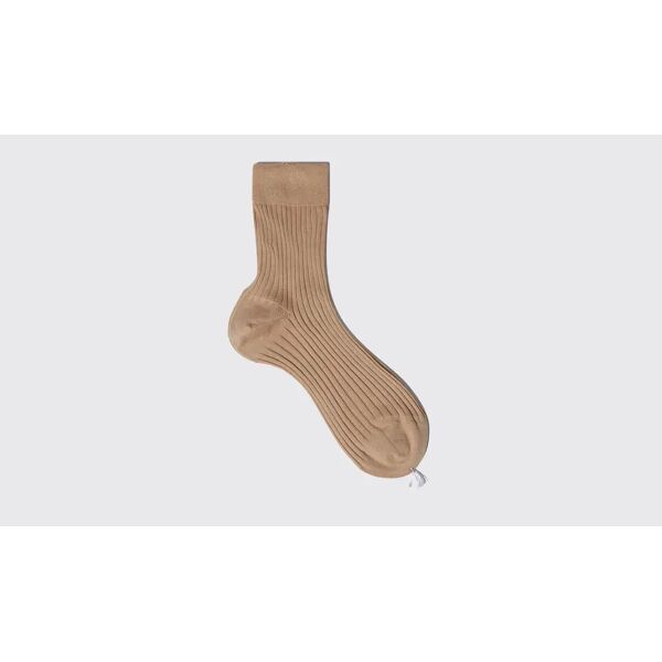 scarosso beige cotton ankle socks - donna calze beige - cotton 35-36