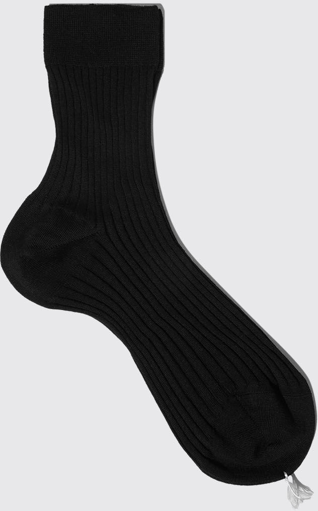 scarosso black cotton ankle socks - donna calze black - cotton 35-36