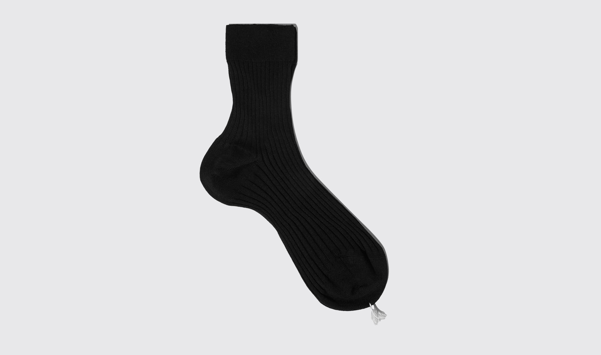 Scarosso Black Cotton Ankle Socks - Donna Calze Black - Cotton 39-40