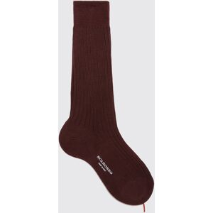 Scarosso Burgundy Cotton Calf Socks - Uomo Calze Borgogna - Cotone 44-45