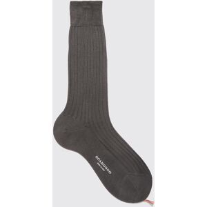 Scarosso Grey Cotton Calf Socks - Uomo Calze Grigio - Cotone 40-41