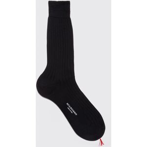 Scarosso Navy Cotton Calf Socks - Uomo Calze Blu Navy - Cotone 42-43