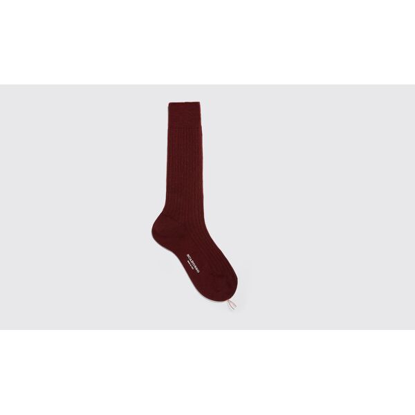 scarosso burgundy wool calf socks - uomo calze borgogna - lana merino 42-43