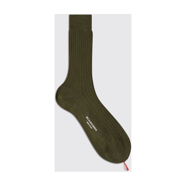 scarosso green cotton calf socks - uomo calze verde - cotone 40-41