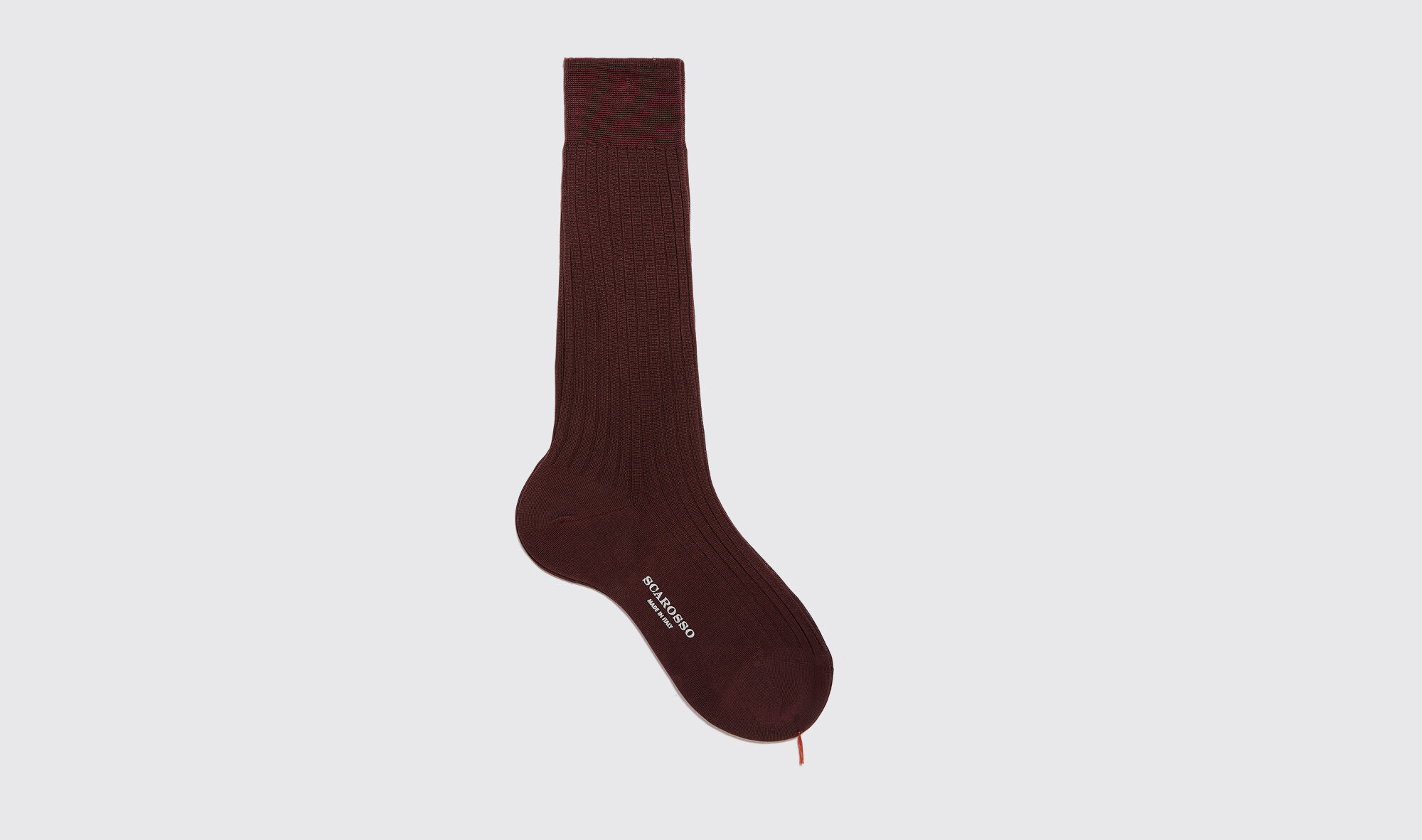 scarosso burgundy cotton calf socks - uomo calze borgogna - cotone 40-41