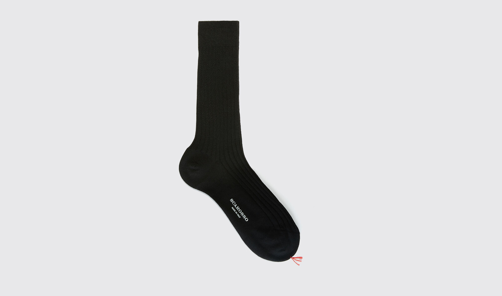 scarosso black wool calf socks - uomo calze nero - lana merino 42-43