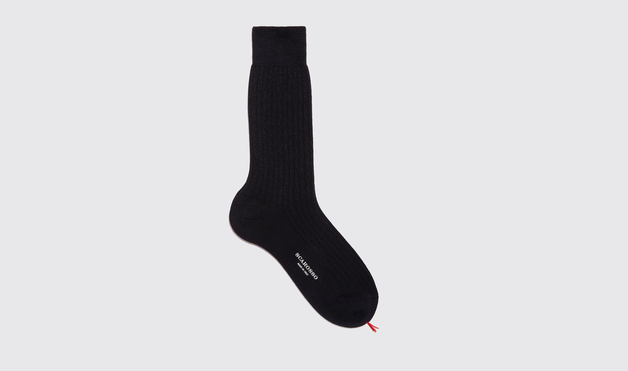 Scarosso Navy Wool Calf Socks - Uomo Calze Blu Navy - Lana Merino 46-47