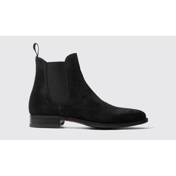 scarosso giancarlo nero scamosciato - uomo chelsea boots nero - camoscio 42,5