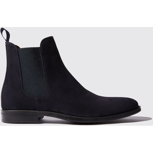 scarosso giacomo blue - uomo chelsea boots blu - camoscio 41