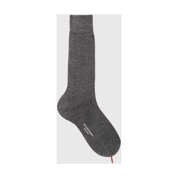 scarosso grey wool calf socks - uomo prima che finiscano grigio - lana merino 44-45