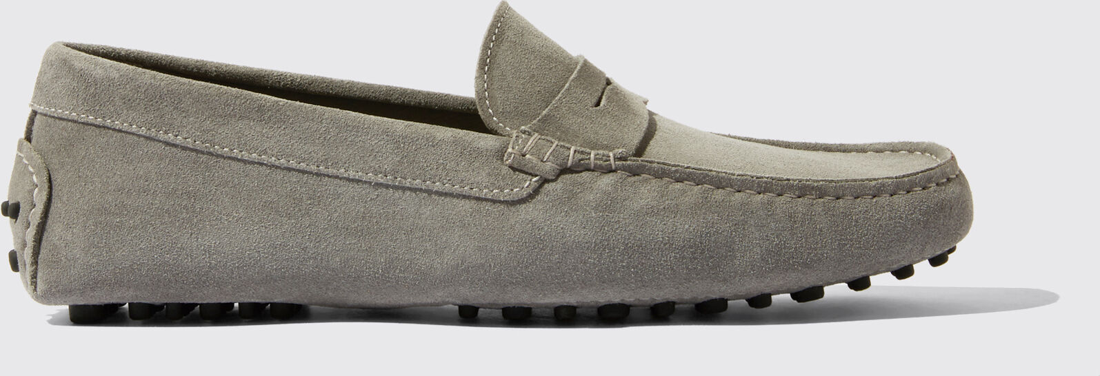 Scarosso Michael Grey Suede - Uomo Mocassini Con Gommini Grigio - Camoscio 41