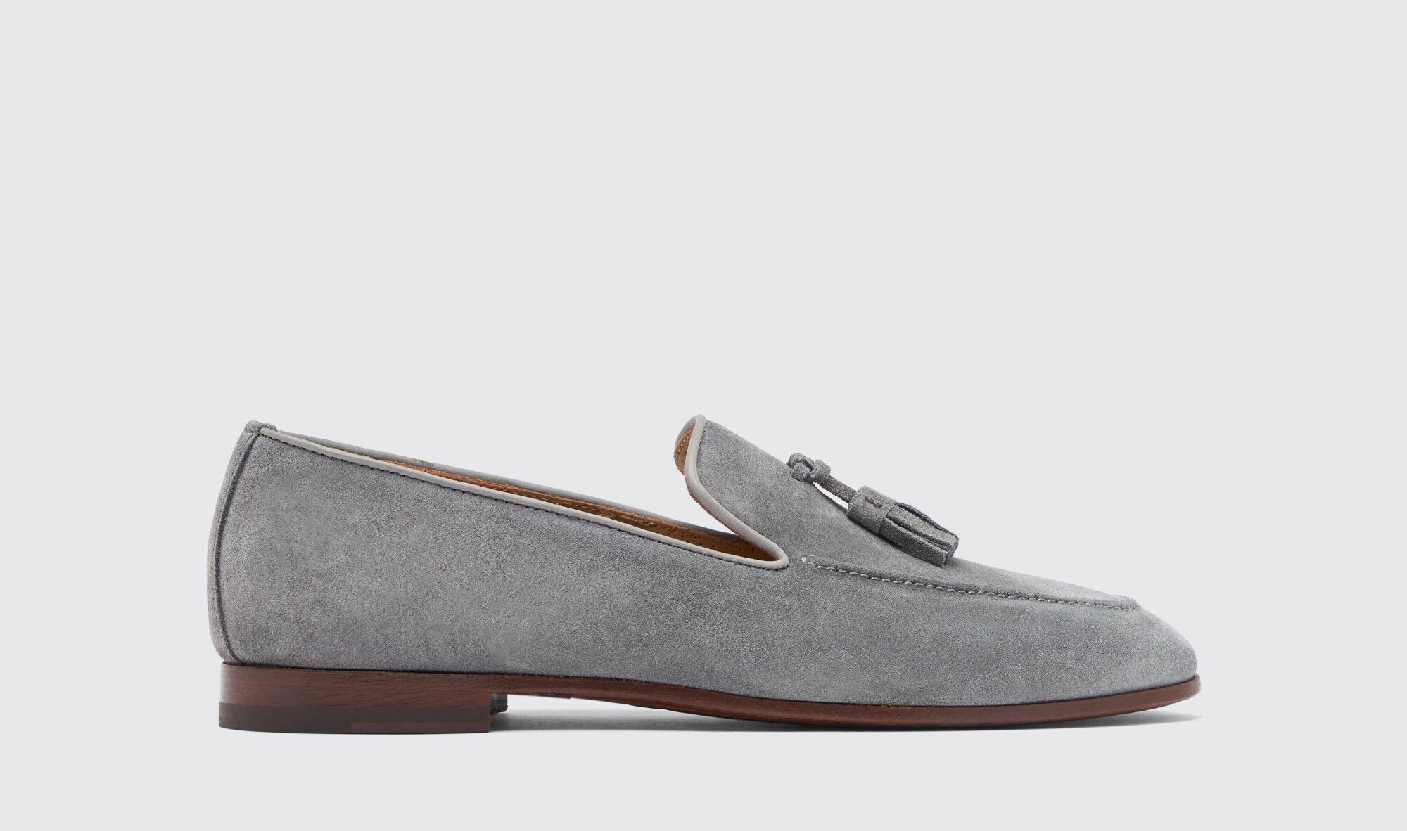 Scarosso Flavio Grey Suede - Uomo Mocassini Grey - Suede 46