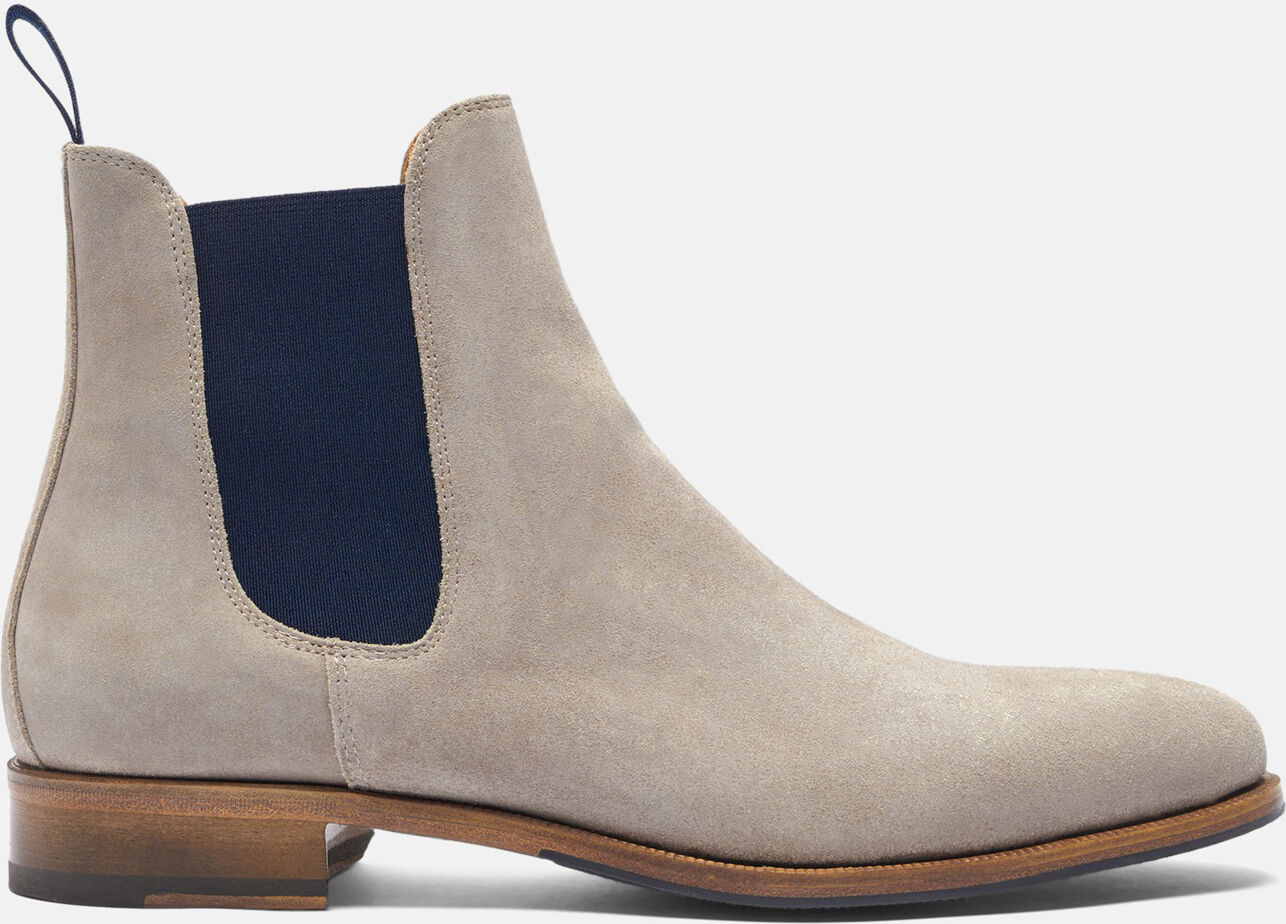 Scarosso Giancarlo Taupe - Uomo Chelsea Boots Grigio Scuro - Camoscio 43,5