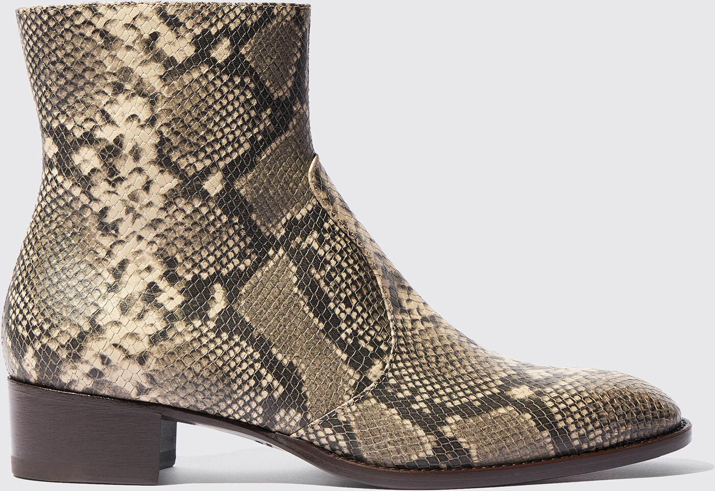 Scarosso Warren Python - Uomo Stivali Beige - Python-printed Calf 46