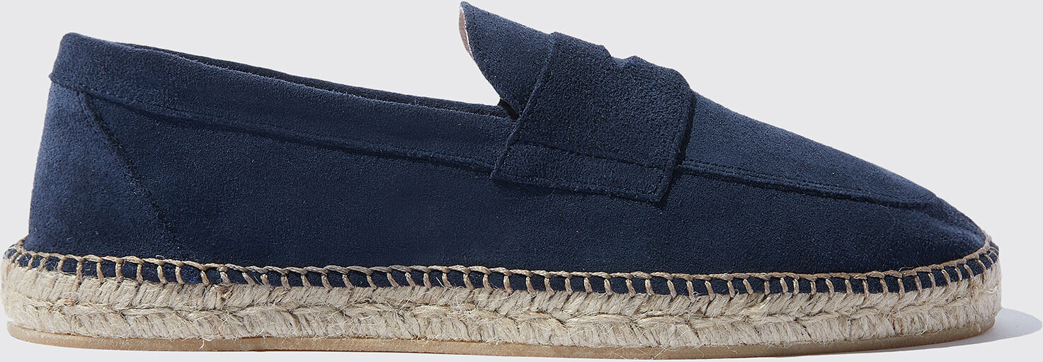 SCAROSSO Diego Blue Suede - Uomo Espadrillas Blu - Camoscio 46