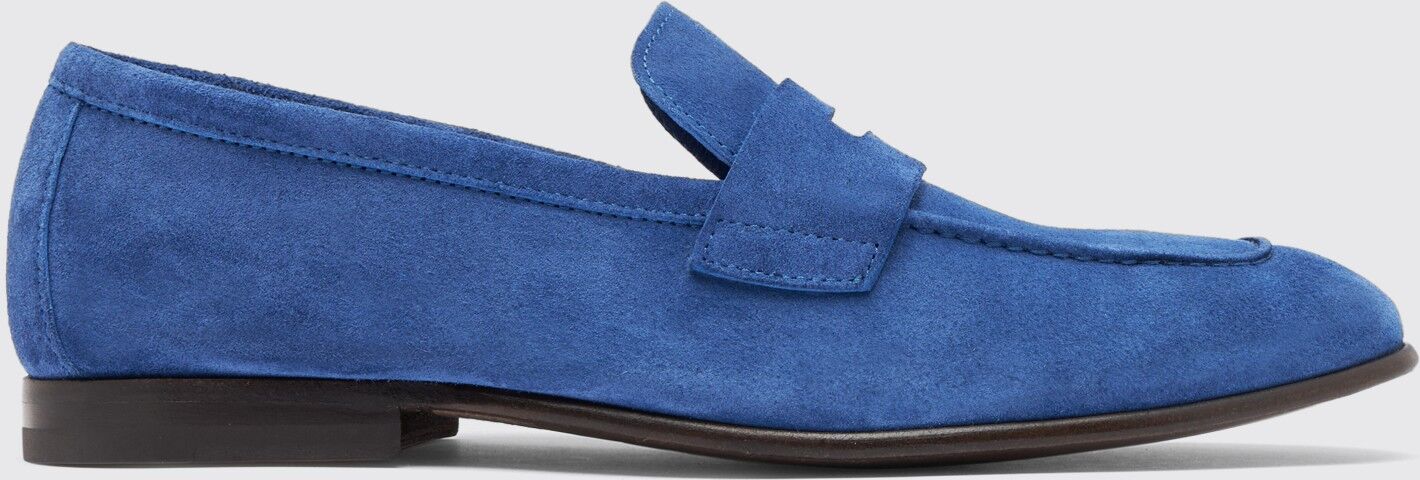 Scarosso Gregory Blue Suede - Uomo Mocassini Blue - Suede 43,5