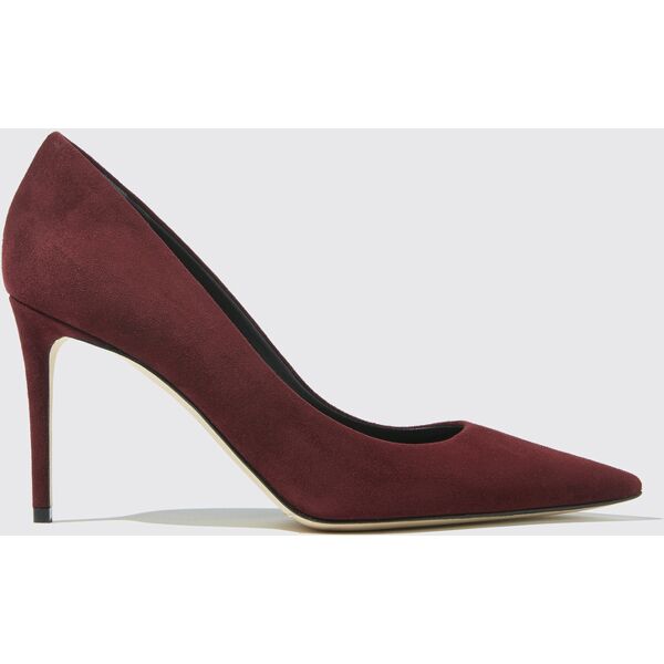 scarosso gigi burgundy suede - donna décolleté bordeaux - camoscio 39