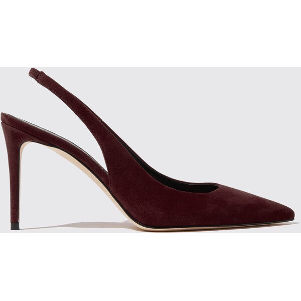 scarosso sutton burgundy suede - donna décolleté bordeaux - camoscio 42