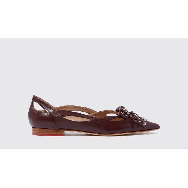 scarosso cherry - donna ballerine bordeaux - calf 39,5