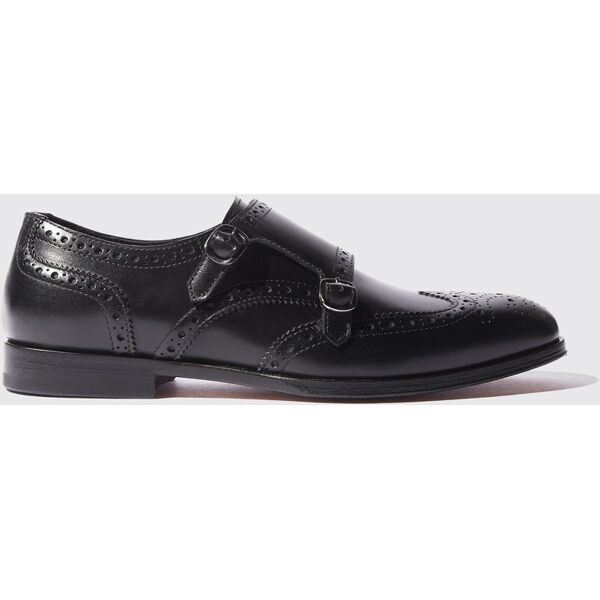 scarosso kate black - donna monk strap nero - vitello 39