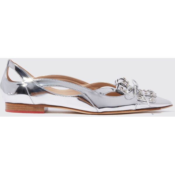 scarosso moon - donna ballerine metal - silver 39,5