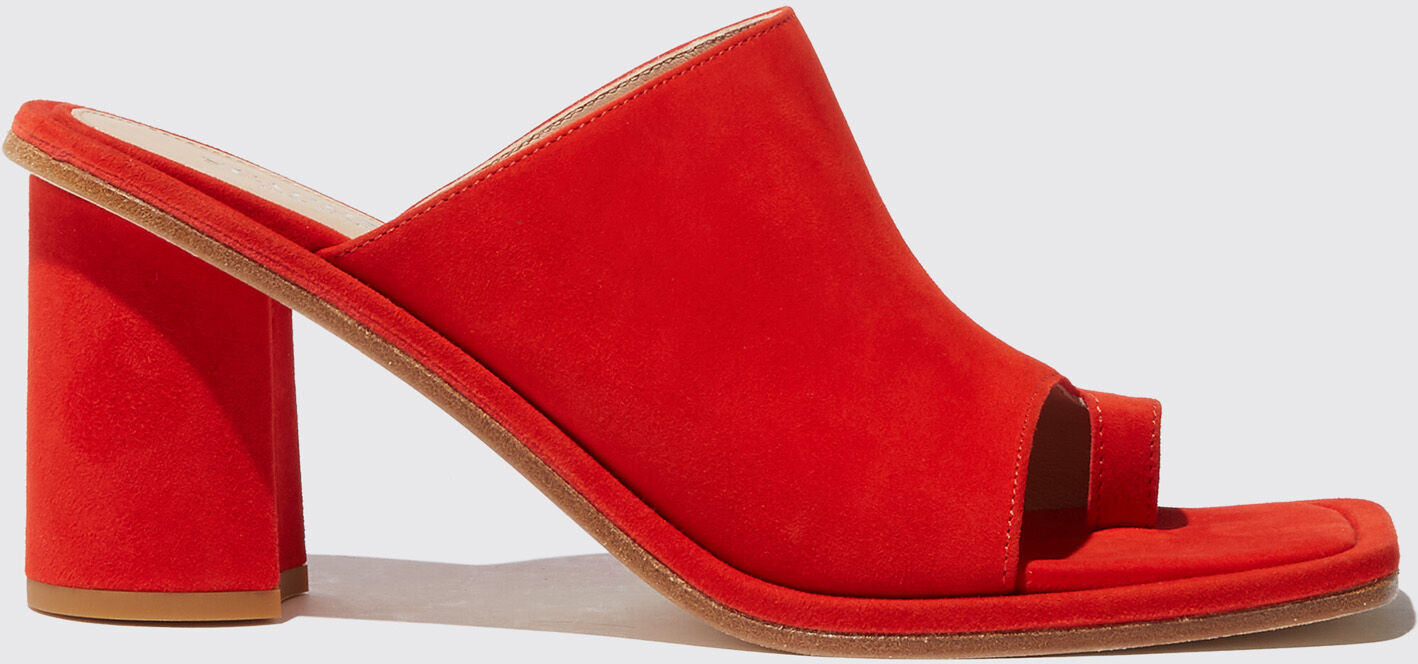 scarosso gwen red suede - donna sandali red - suede leather 37,5