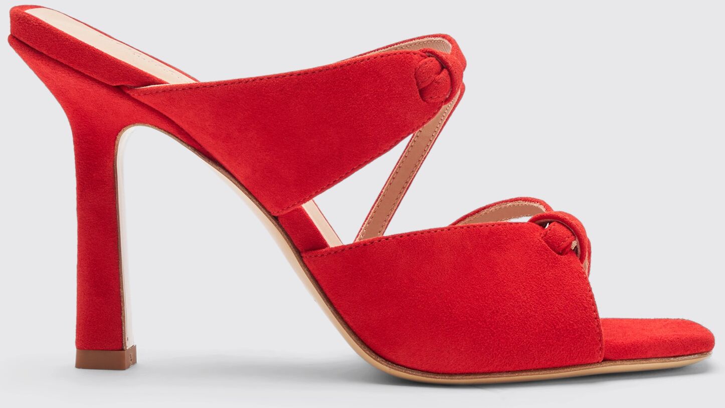 Scarosso Zoe Red Suede - Donna Sandali Red - Suede 36