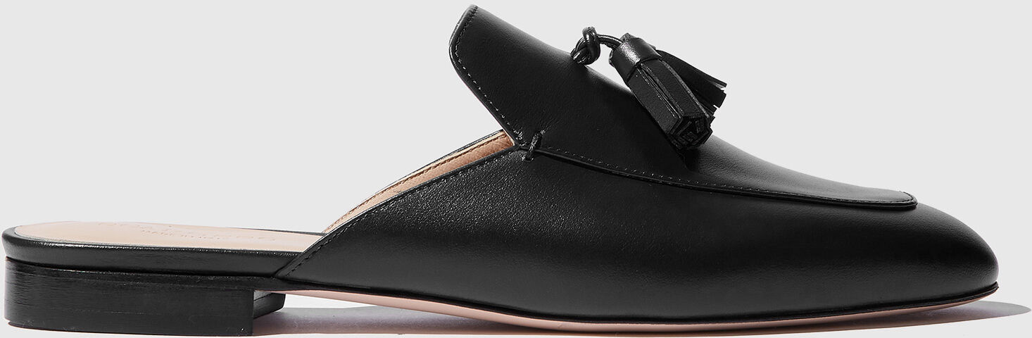 Scarosso Giorgina Nera - Donna Mules Nero - Vitello 37