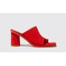 Scarosso Gwen Red Suede - Donna Sandali Red - Suede Leather 38,5