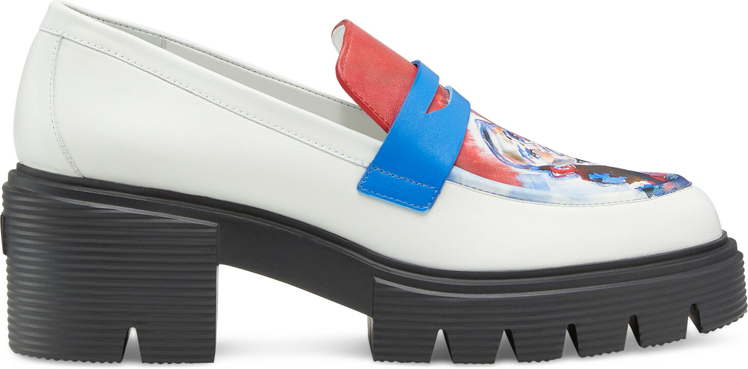 stuart weitzman sw x kidsuper soho loafer - donna  bianco 40