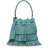 Stuart Weitzman Rae Fringe Mini Bucket Bag - Donna  Cactus One Size