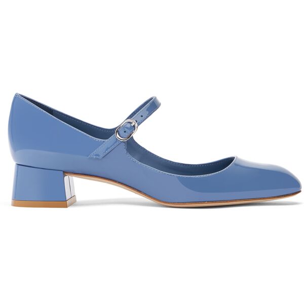 stuart weitzman vivienne 35 mary jane - donna décolleté e slingback blue steel 36