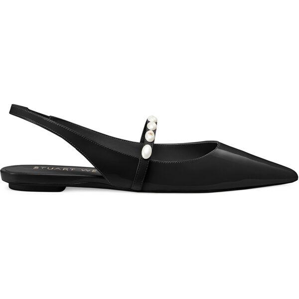 stuart weitzman emilia pearlita slingback flat - donna mocassini e scarpe basse black 37