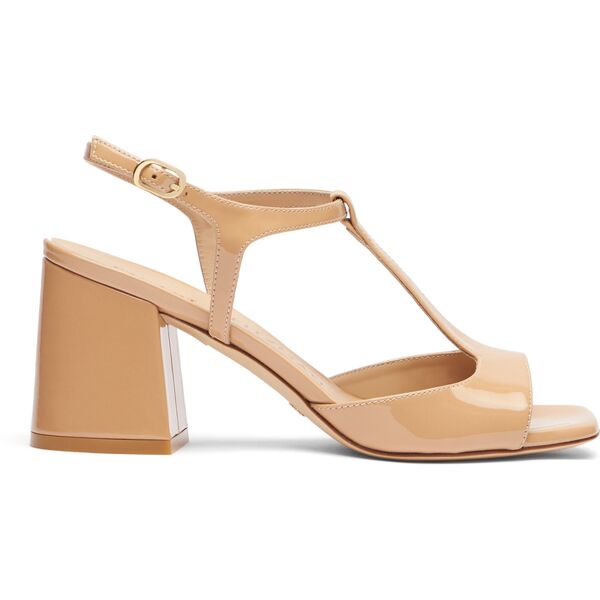 stuart weitzman flareblock t-strap sandal - donna sandali adobe 37