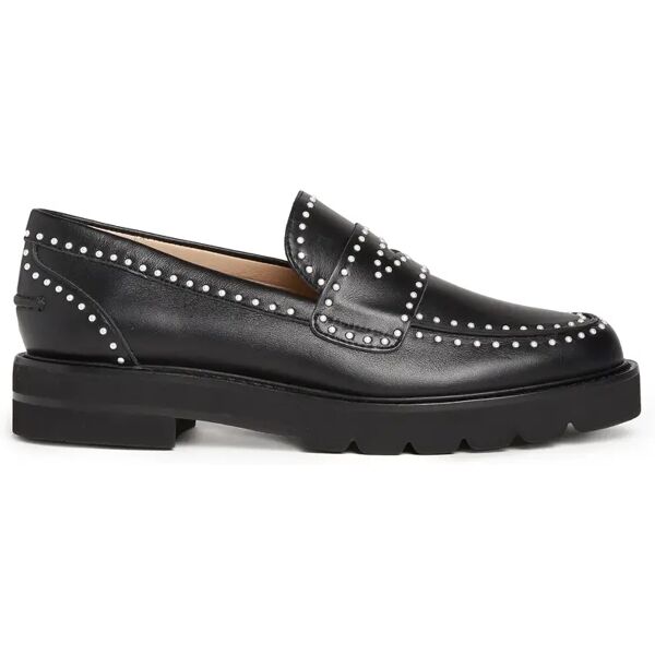 stuart weitzman parker lift mini pearl loafer - donna mocassini e scarpe basse nero 37.5