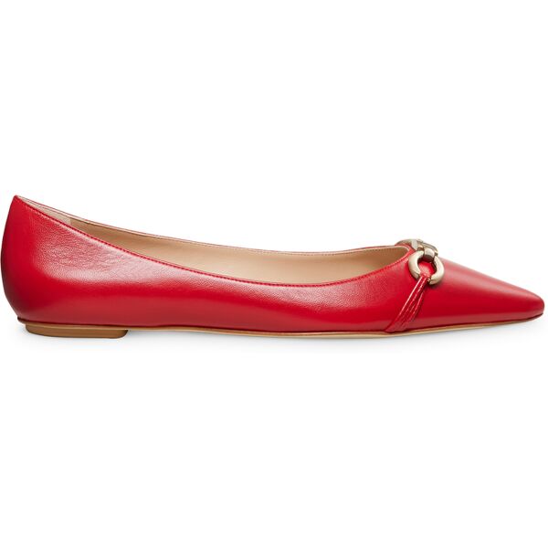 stuart weitzman emilia sw signature flat - donna mocassini e scarpe basse cherry 37.5