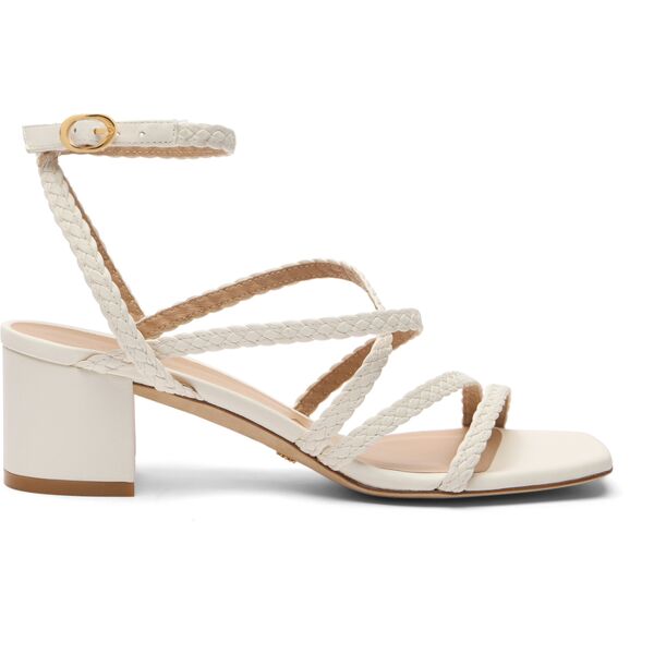 stuart weitzman wovette 50 ankle-strap sandal - donna sandali cream 36.5