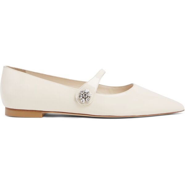 stuart weitzman crystal fleur mary jane flat - donna mocassini e scarpe basse seashell 36.5